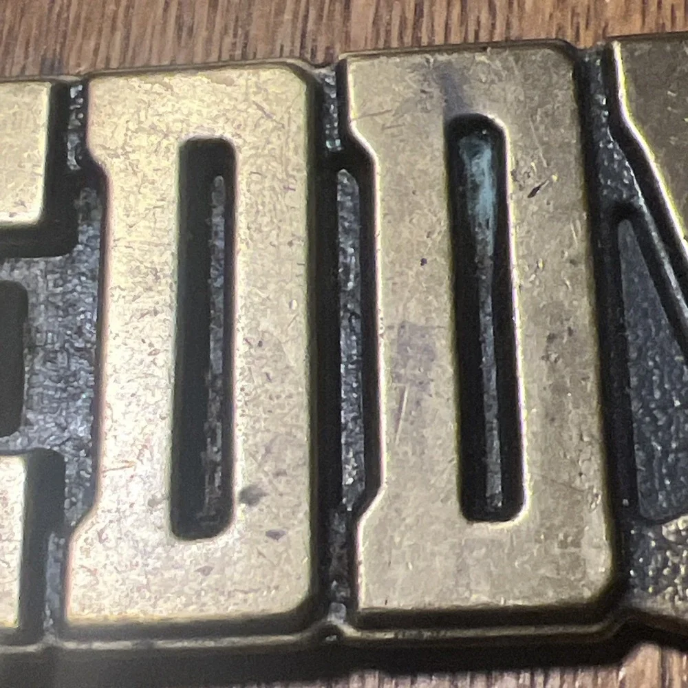 Vintage M.B.C.I. Solid Brass Name Belt Buckle – USA Cast Brass –EDDY – 1970s B12
